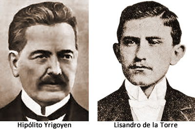 Hipólito Yrigoyen y Lisandro de la Torre
